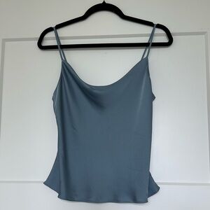NWOT Aritzia Babaton Slate Blue Satin Cowlneck Camisole - SOLD OUT